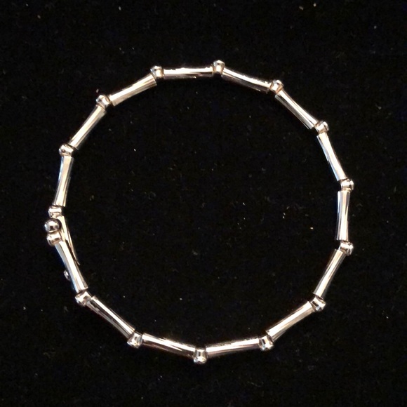 Merx Silver Bamboo Shape Bracelet